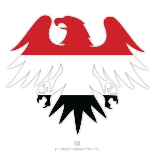 Crest met vlag van Jemen