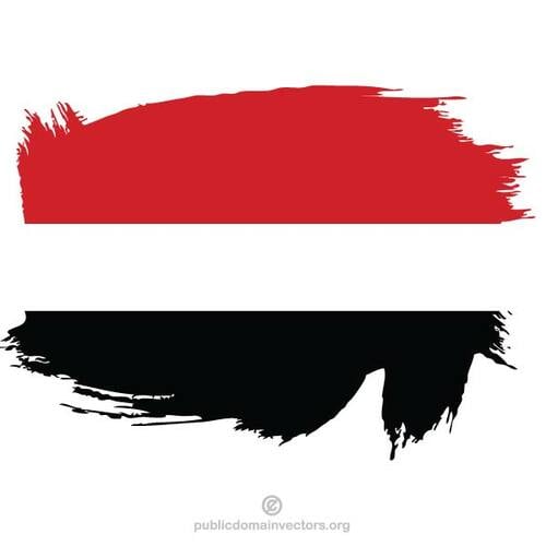 Pintada bandera de Yemen