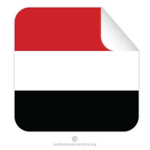 Pegatina bandera de Yemen