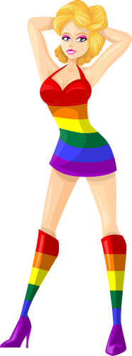 Culori LGBT pe o doamnă