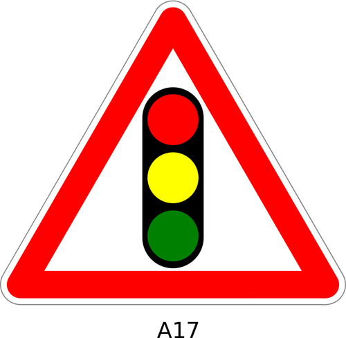 Traffic lights vector road sign