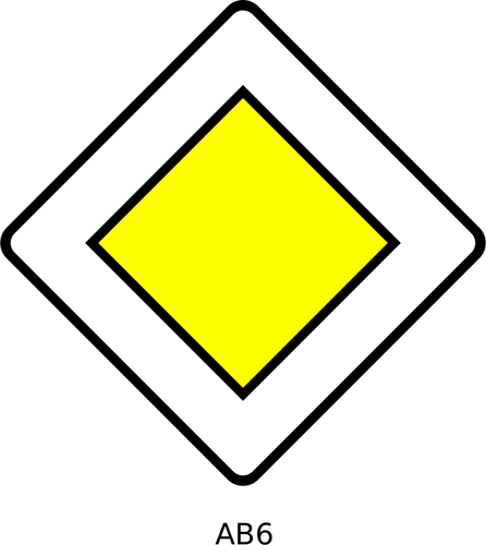 Straße mit Priorität Informationen Verkehrszeichen vector illustration