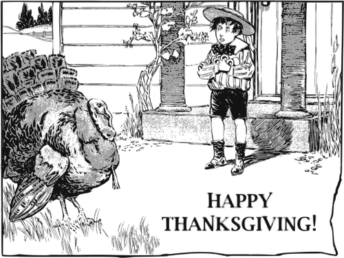 Happy Thanksgiving kort vector illustrasjon