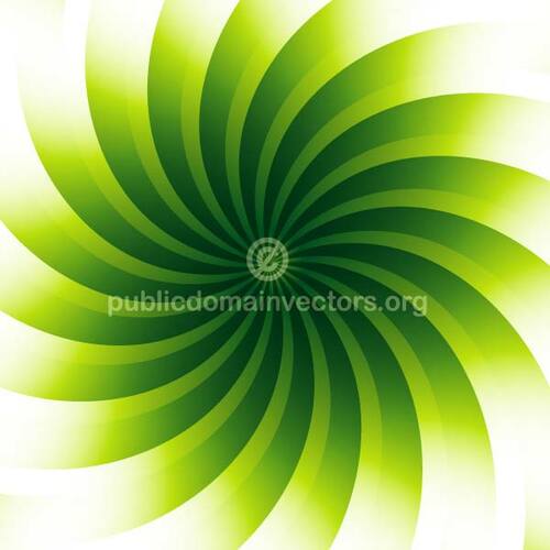 Balok-balok terang radial hijau