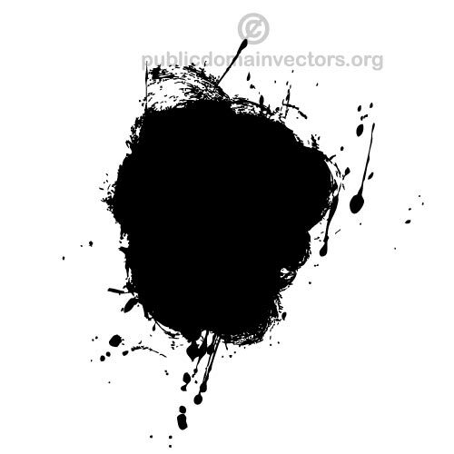 Gráficos de vetor de respingos de tinta preta