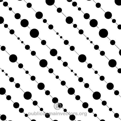 Line pattern with black dots vector