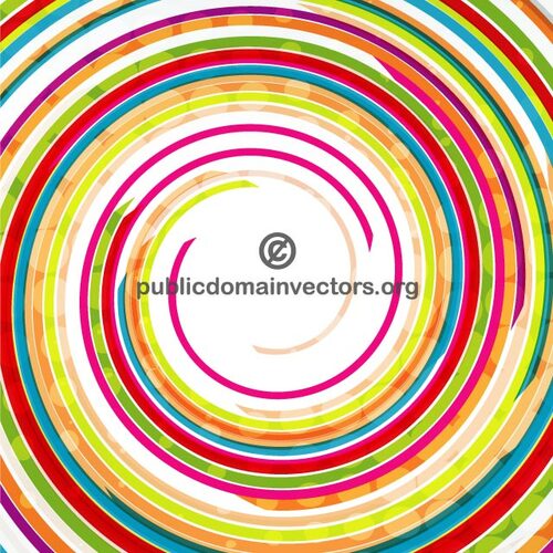 Graphiques vectoriels spirale colorée