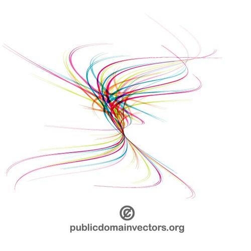 Curved abstract lines vector