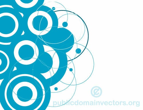 Vector azul círculos abstratos