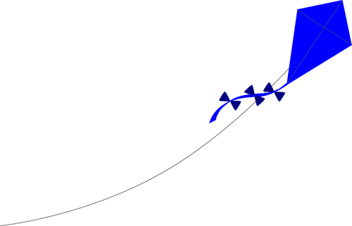 Image clipart vectoriel cerf-volant bleu