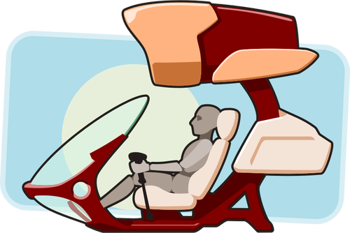 Ilustracja wektorowa z aeroscooter
