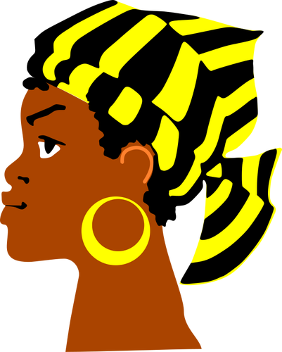 Cabeza de la señora africana