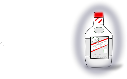 Ilustración de vector de botella de alcohol