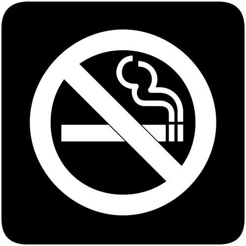 صورة متجهة من علامة AIGA المقلوبة لعدم التدخين