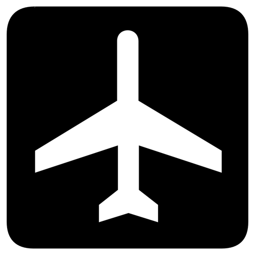Lentokentän kyltin vektorikuva