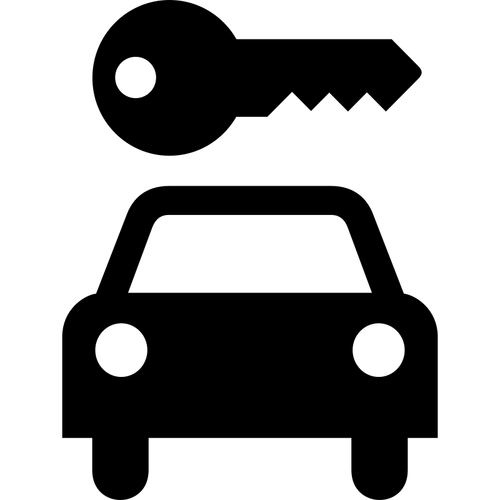 AIGA mieten ein Auto-Schild Vektor-illustration