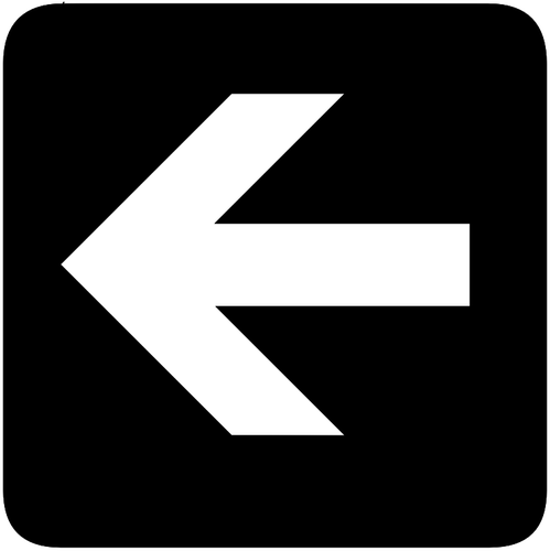 AIGA flèche gauche signe inversé image vectorielle