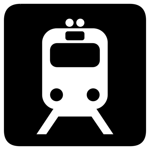 Spårvagn station tecken vektor ritning