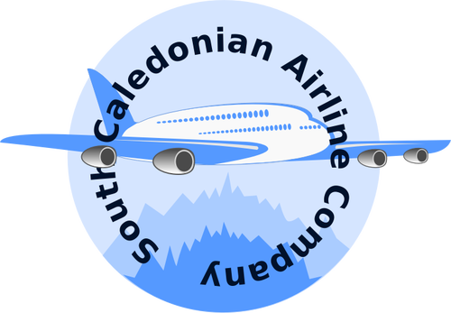 Luchtvaartmaatschappij logo idee tekening