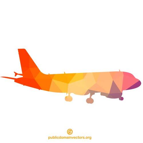 Silueta de avión color