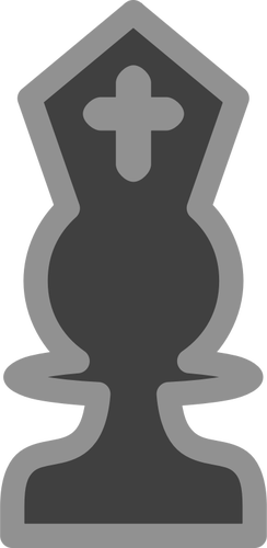 Vektorgrafik med mörka schack figur biskop