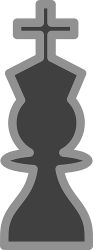 Immagine vettoriale di scacchi scuro figura re
