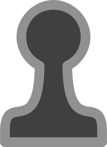 Vektor illustration av mörka schack figur bonde