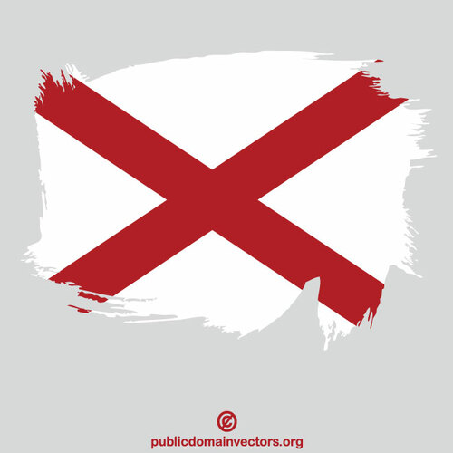 Alabama bendera paintbrush stroke