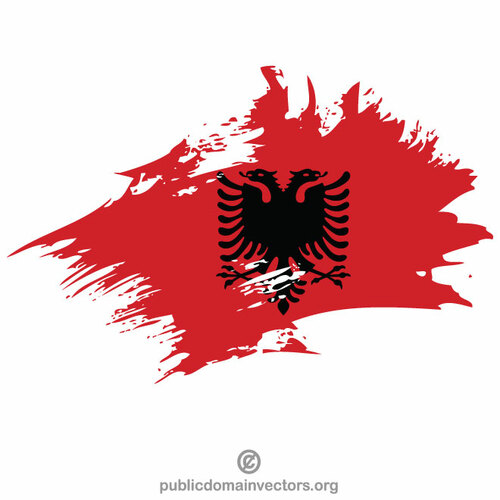 Albansk flagga penseldrag