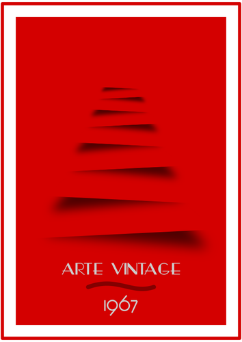 Cartel vintage rojo