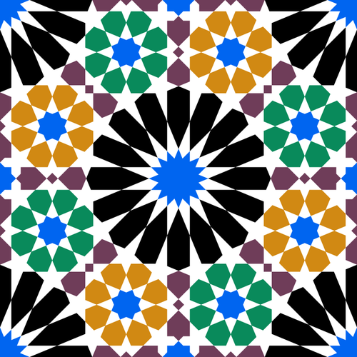 Imagen de vector de azulejo de la Alhambra