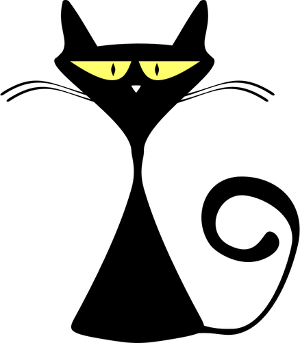 Alley cat silhuett vektor illustration