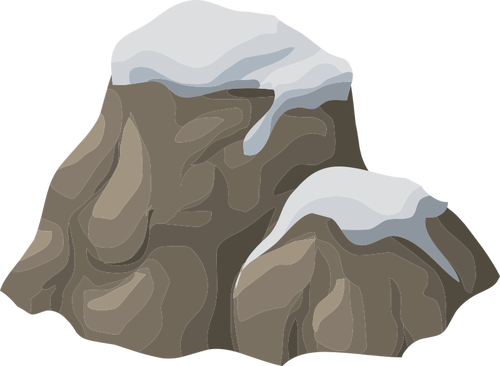 Pokryte śniegiem skały