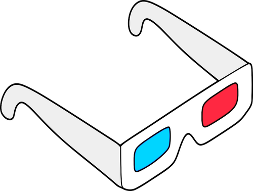 3D النظارات رسم متجه