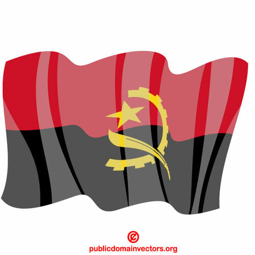 Bølgende flagg i Angola-republikken