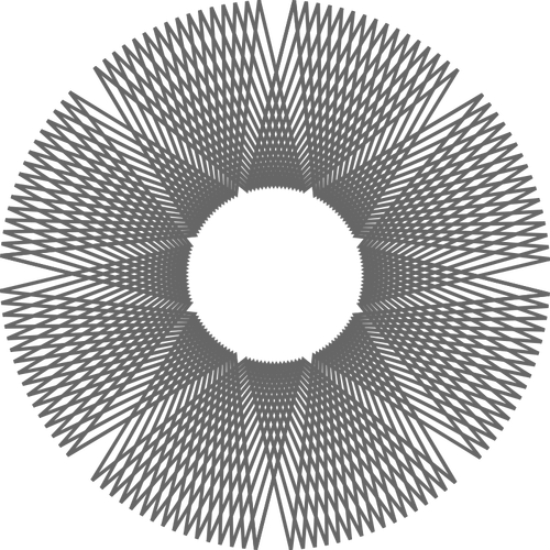 Immagine di vettore di linee ripetitivi nel reticolo del cerchio
