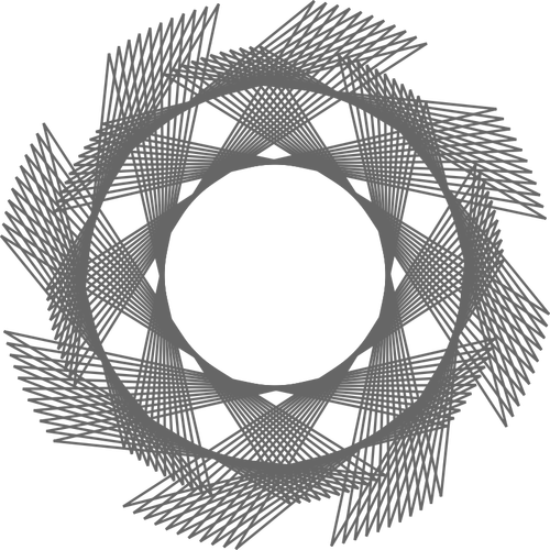 Clipart vectoriels de lignes tordues en jacquard cercle rond