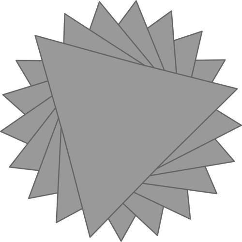 三角形で作られた花のベクトル画像