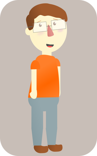 Guy with glasses cartoon