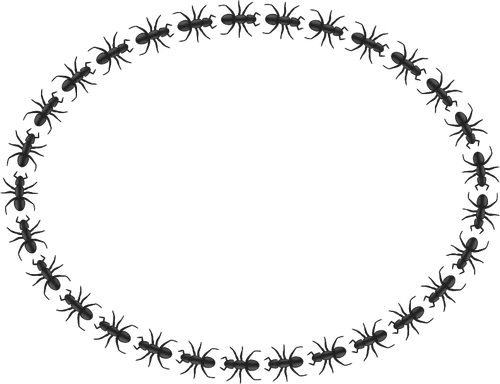 Vector bildet av maur mønsterbord ellipse