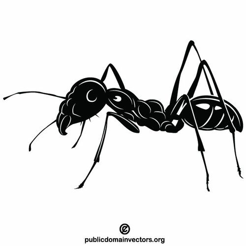 Grafika clipart sylwetka mrówki