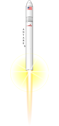 Antares orbital rocket vector image