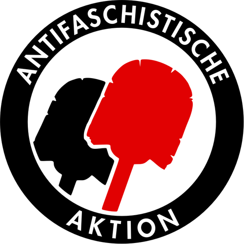 Antifascistische WC borstel teken vector illustraties