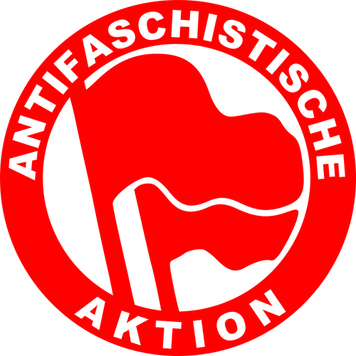 בתמונה וקטורית סימן פעולה antifascist