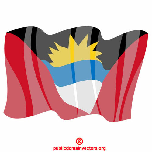 Antigua și Barbuda fluturând steagul