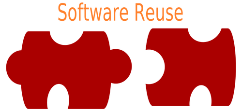 Oprogramowanie ponowne użycie logo grafika wektorowa