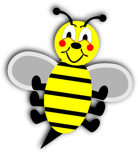 Kreslený usmívající se včela