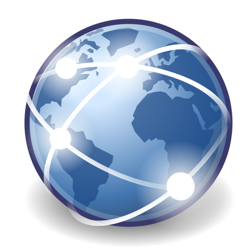 Icono de vector globo conectado