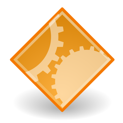 Orangefarbene Symbol