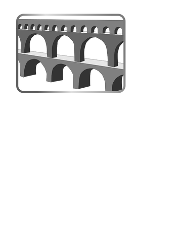 Aquaduct grijswaardenafbeelding